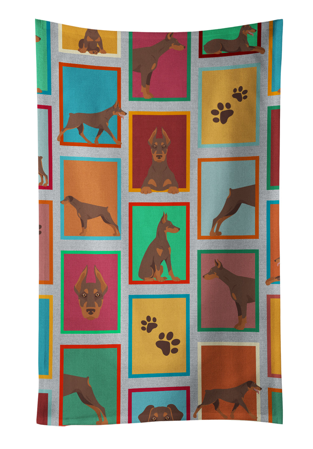 Buy this Lots of Red Doberman Pinscher Kitchen Towel