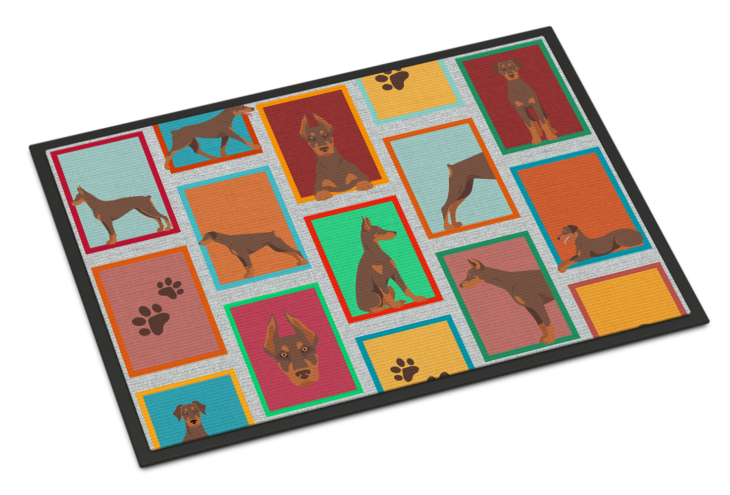 Buy this Lots of Red Doberman Pinscher Doormat