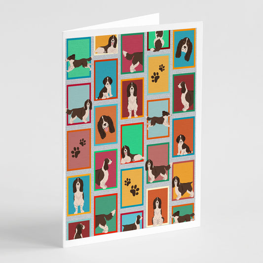 Buy this Lots of Liver English Springer Spaniel Greeting Cards Pack of 8