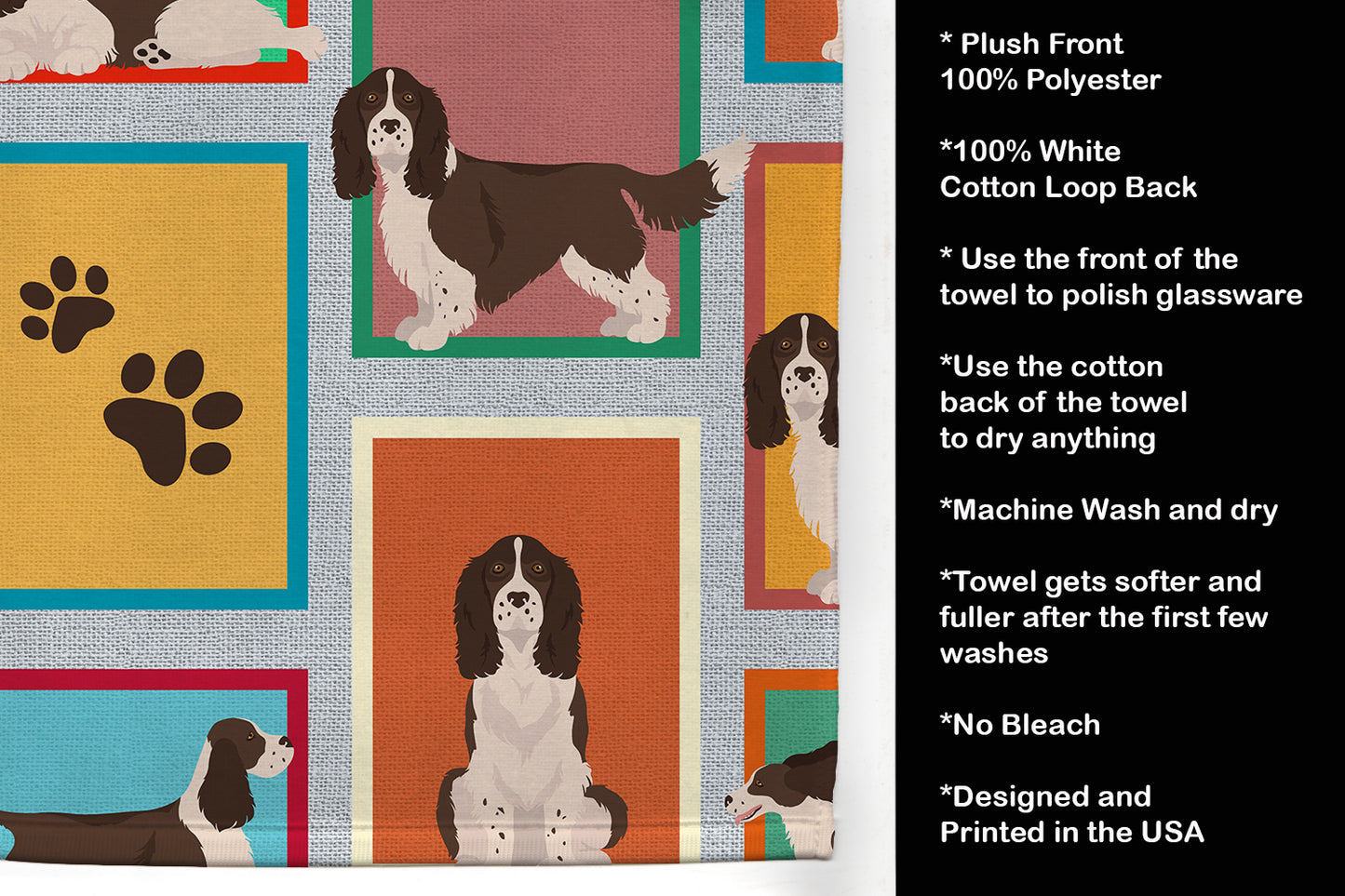 Lots of Liver English Springer Spaniel Kitchen Towel