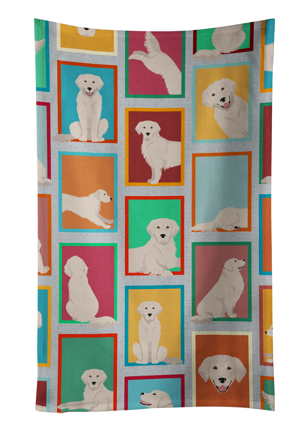 Buy this Lots of Cream Golden Retriever Kitchen Towel