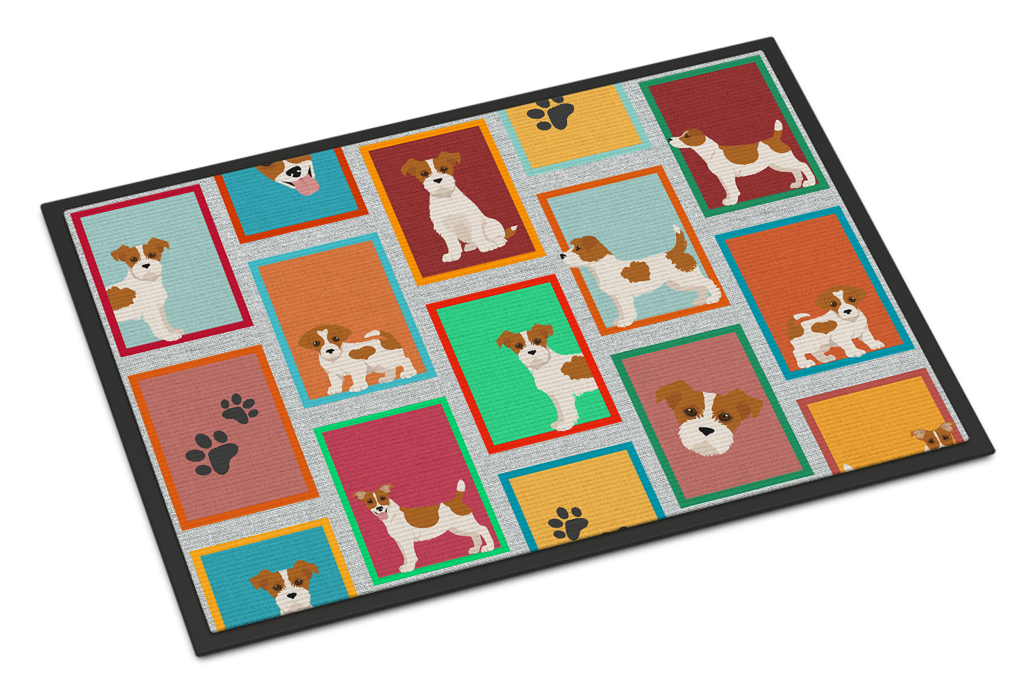 Buy this Lots of Red and White Jack Russell Terrier Doormat