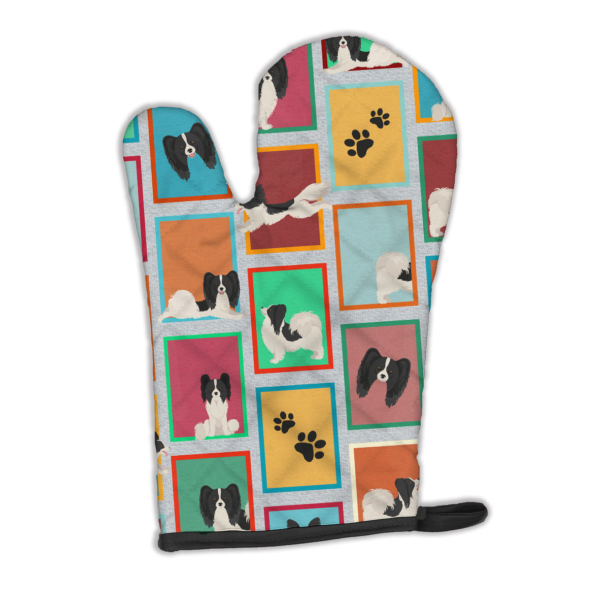 Buy this Lots of Black and Whtie Papillon Oven Mitt