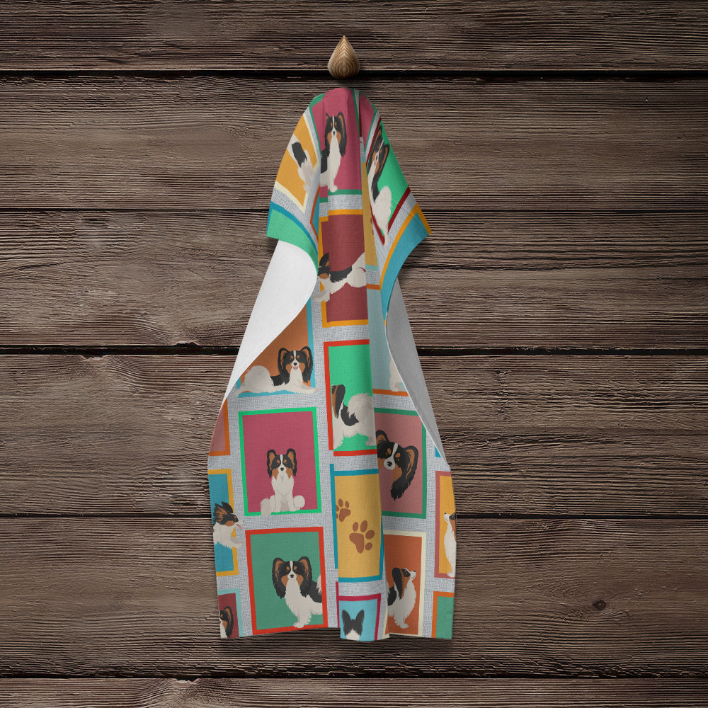 Lots of Tricolor Papillon Kitchen Towel