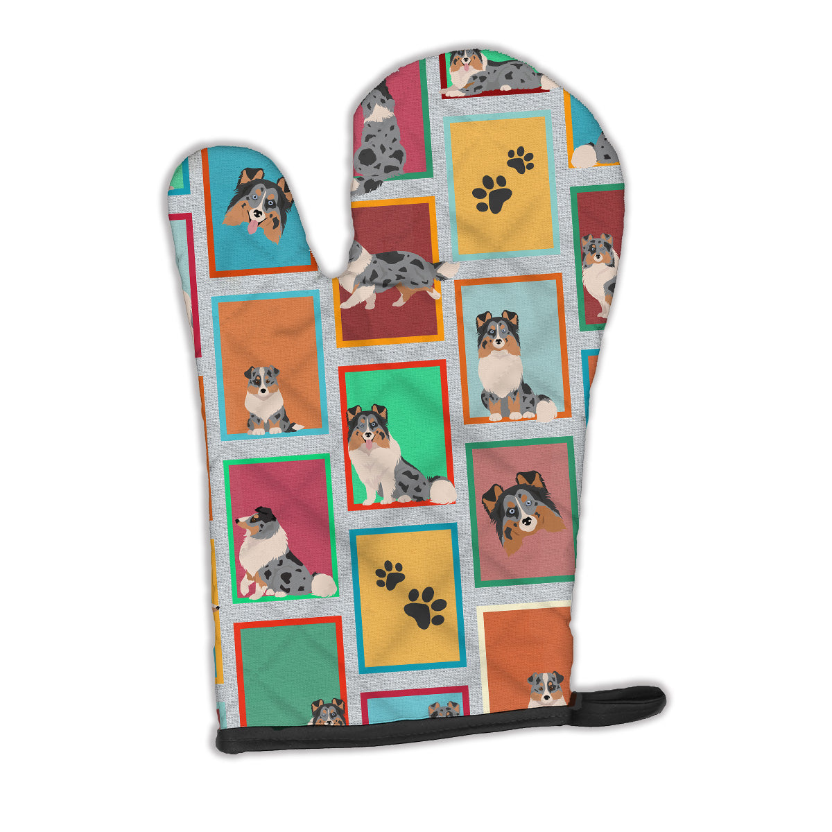 Buy this Lots of Blue Merle Sheltie Oven Mitt
