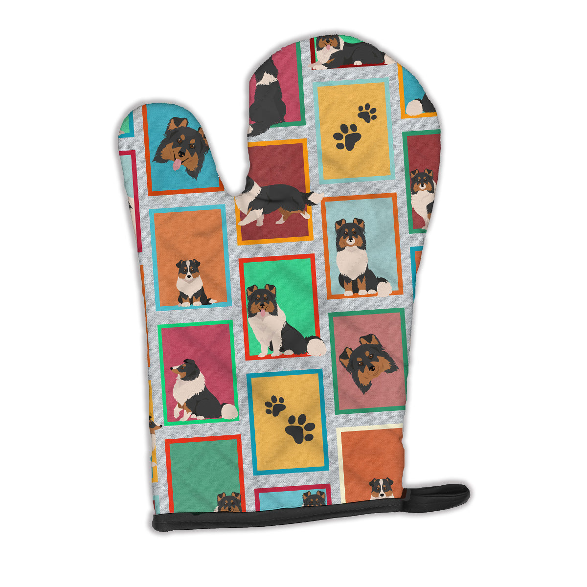 Buy this Lots of Tricolor Sheltie Oven Mitt