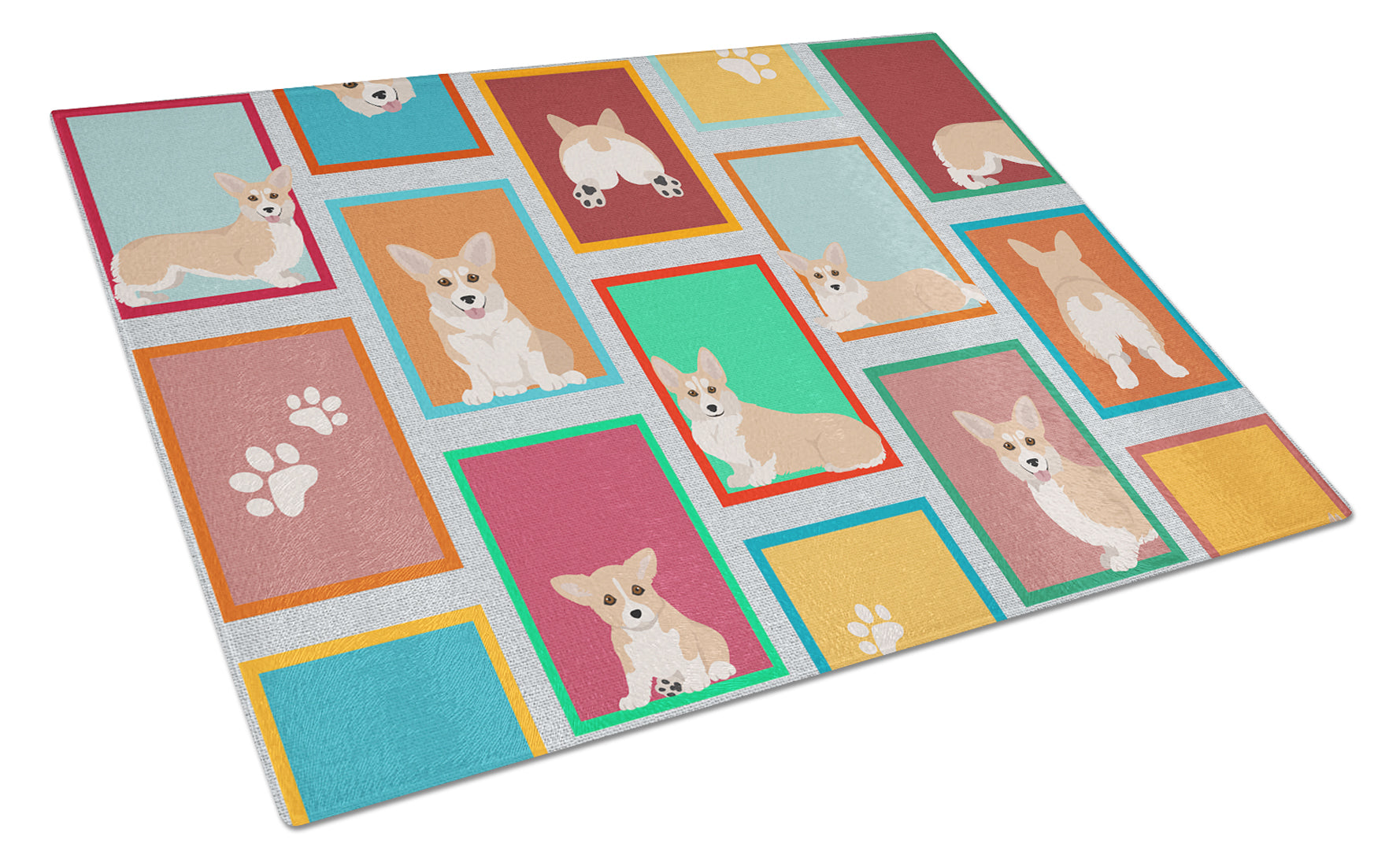 Buy this Lots of Fawn Pembroke Corgi Glass Cutting Board