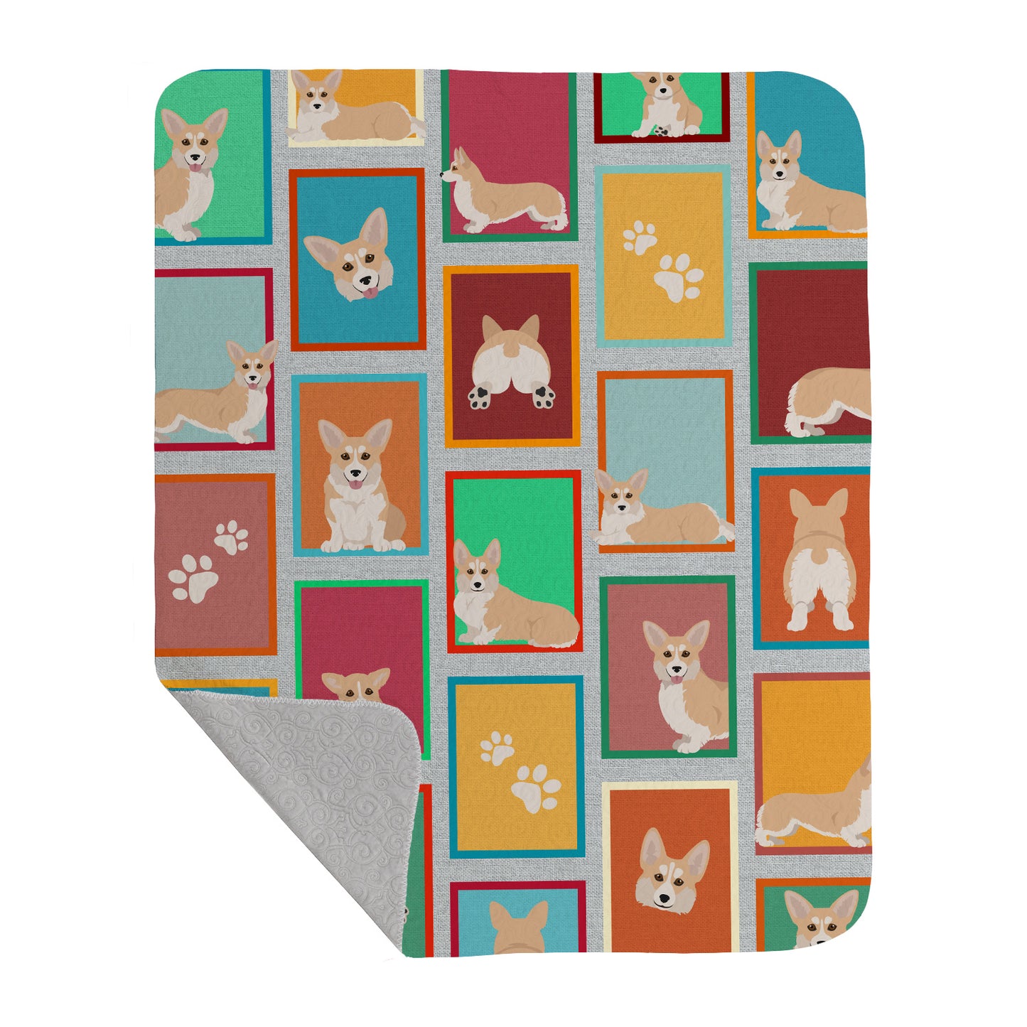 Buy this Lots of Fawn Pembroke Corgi Quilted Blanket 50x60