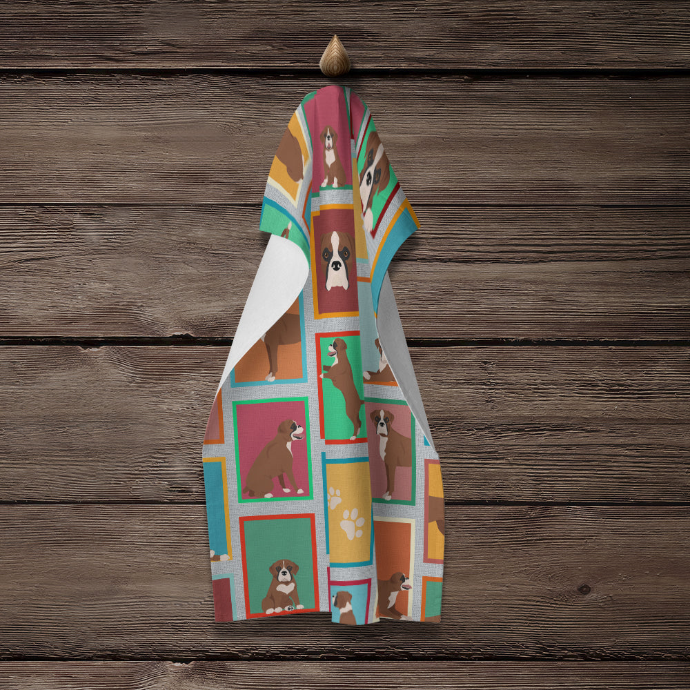 Lots of Flashy Fawn Boxer Kitchen Towel