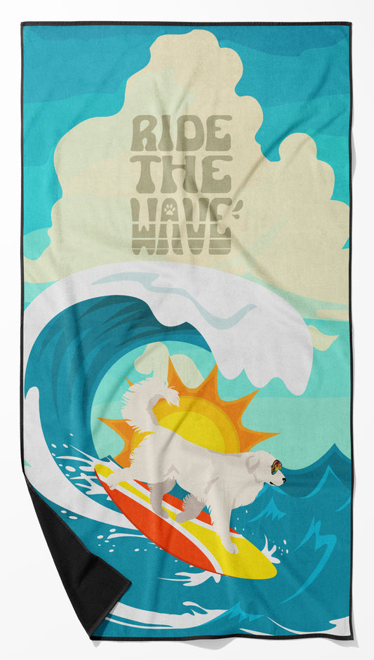 Buy this Surfer Dog Great Pyrenees Premium Beach Towel