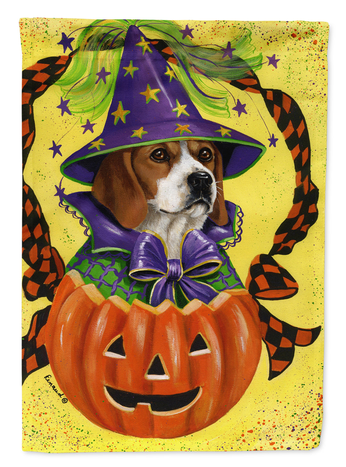 Buy this Beagle Halloweenie Flag Canvas House Size PPP3015CHF