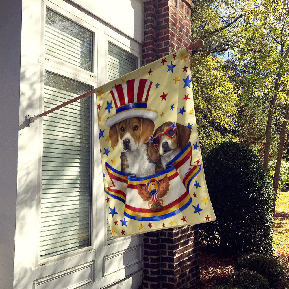 Beagle USA Flag Canvas House Size PPP3017CHF
