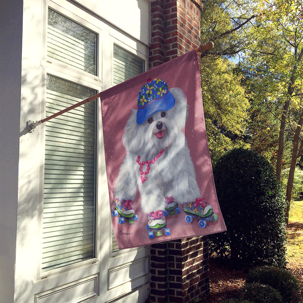 Bichon Frise Girls do it Better Flag Canvas House Size PPP3021CHF