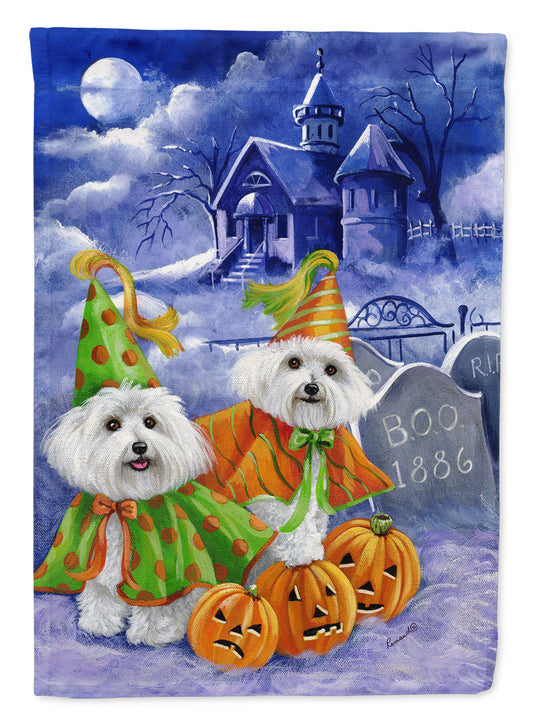 Buy this Bichon Frise Halloween Haunted House Flag Garden Size PPP3022GF