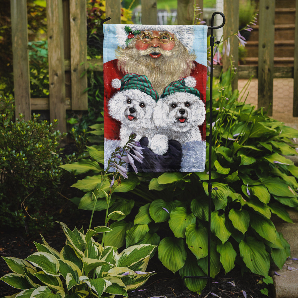 Bichon Frise Santa Christmas Flag Garden Size PPP3024GF