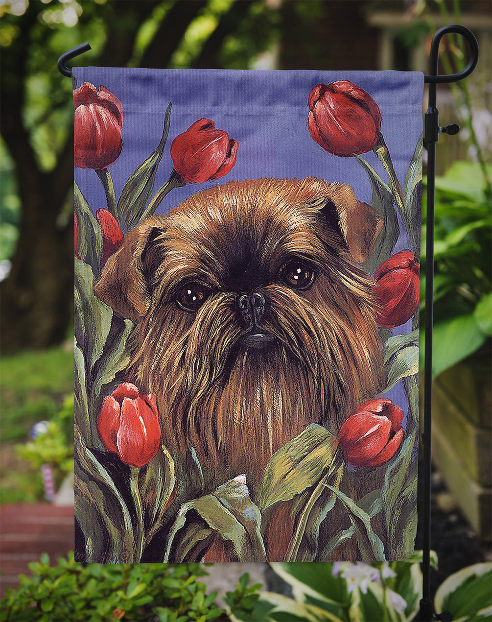 Brussels Griffon Peek a Boo Flag Garden Size PPP3041GF