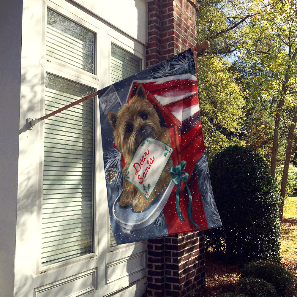 Cairn Terrier Christmas Letter to Santa Flag Canvas House Size PPP3054CHF