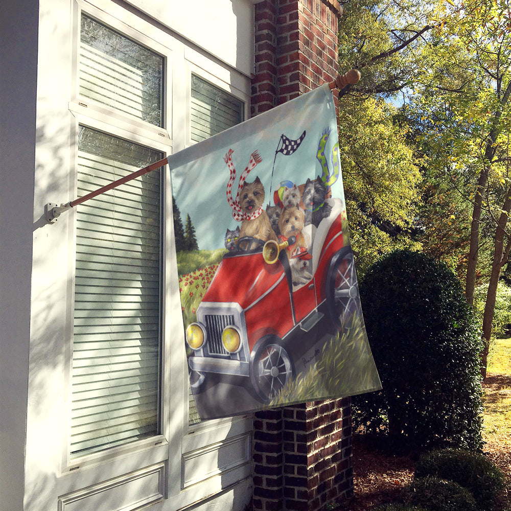 Cairn Terrier On the Move Flag Canvas House Size PPP3055CHF