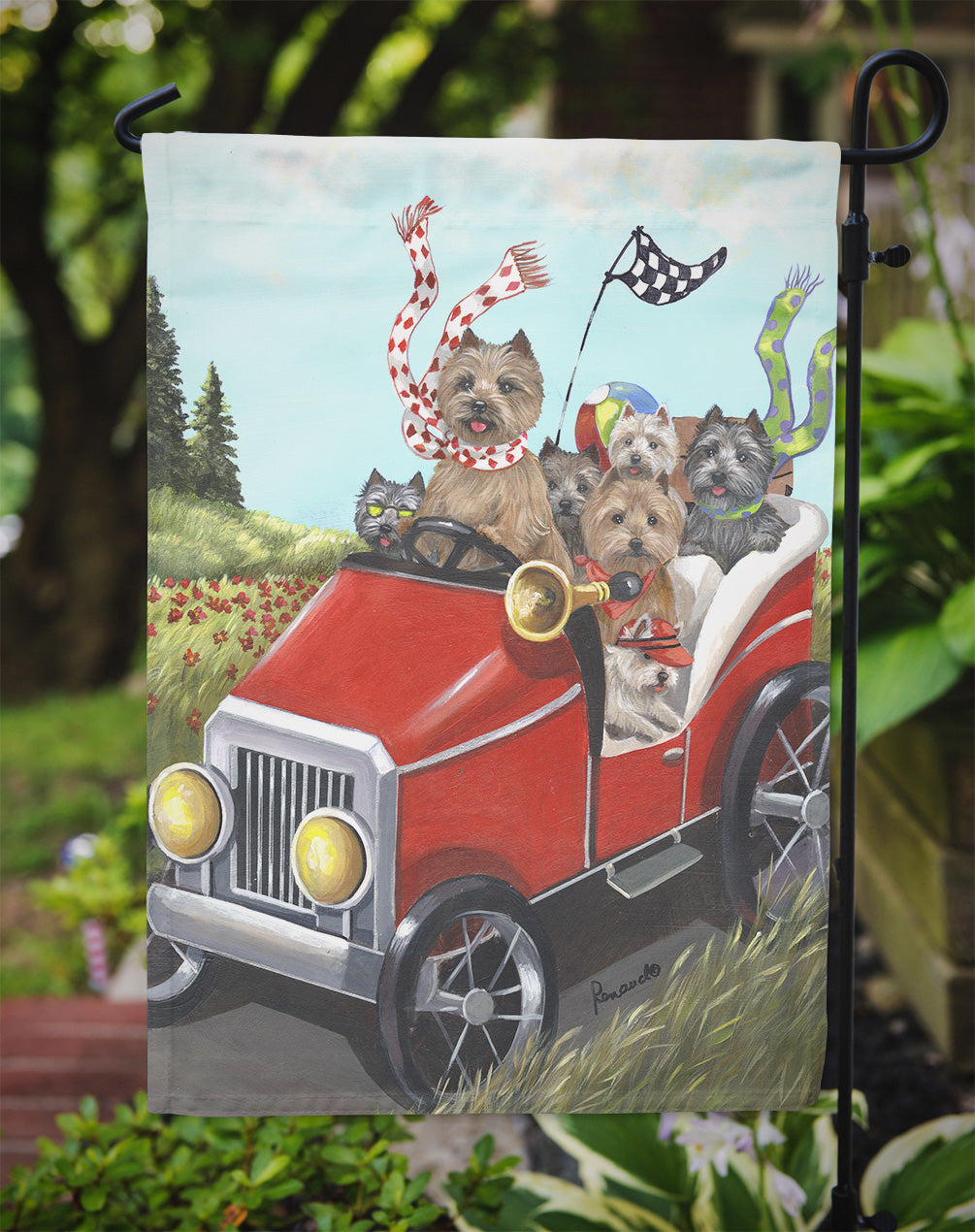 Cairn Terrier On the Move Flag Garden Size PPP3055GF