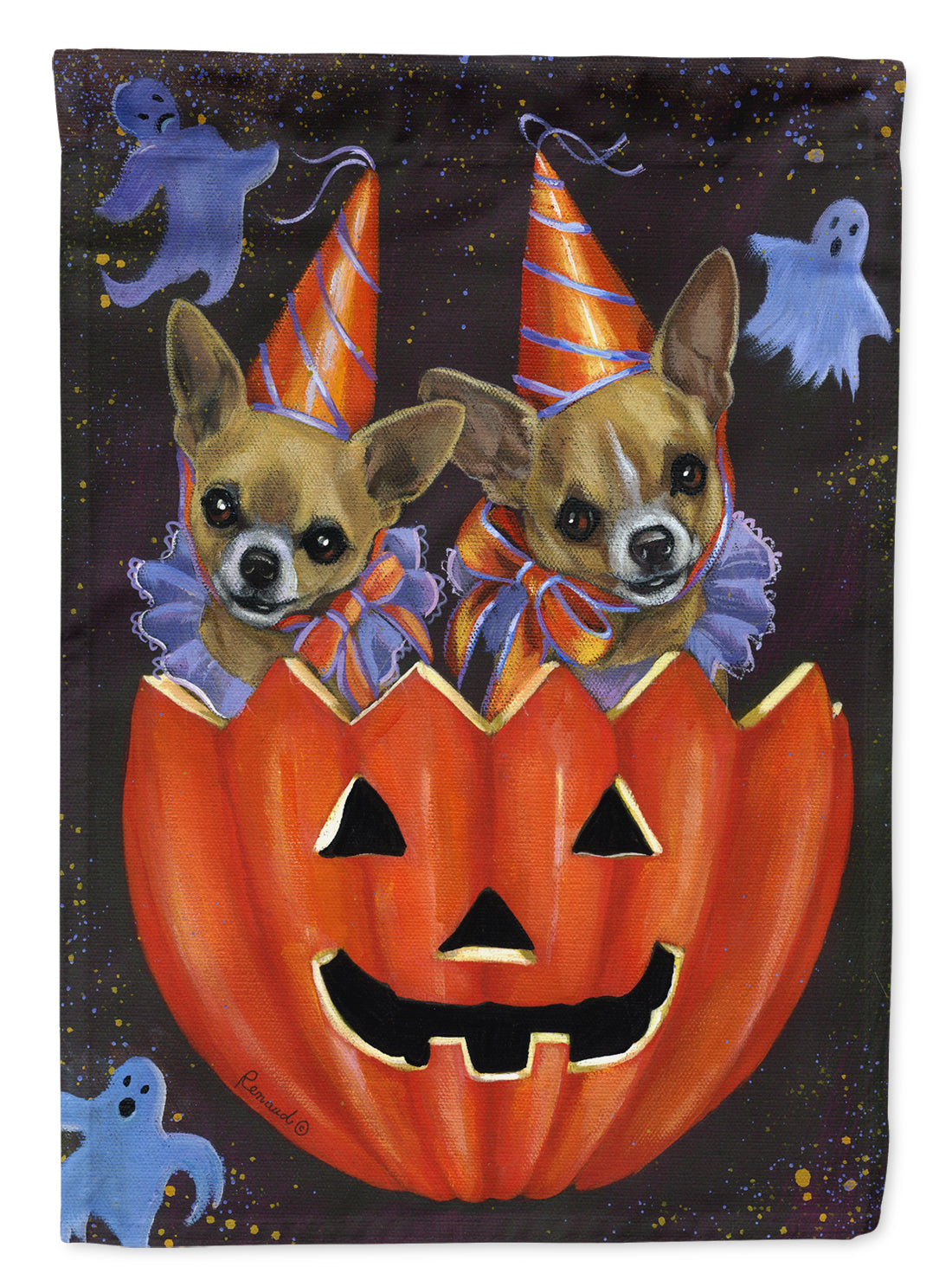 Buy this Chihuahua Halloweenies Flag Canvas House Size PPP3070CHF