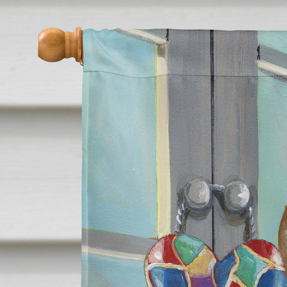 Corgi Suncatcher Flag Canvas House Size PPP3076CHF