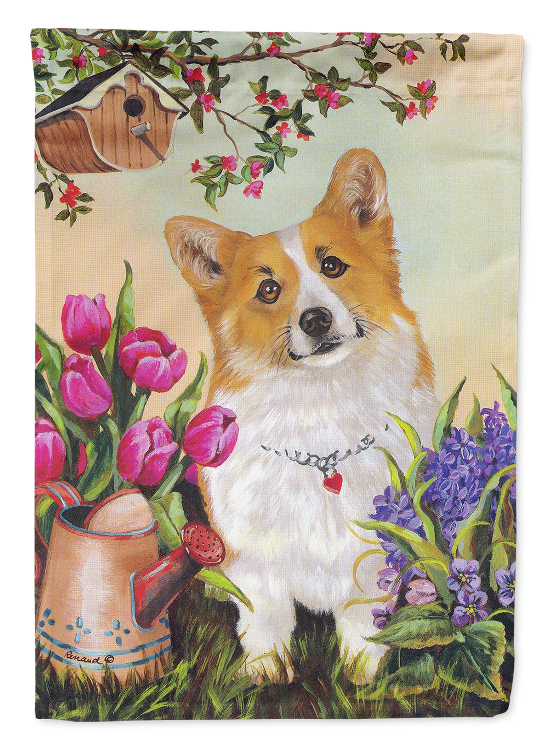 Buy this Corgi Sunshine Flag Canvas House Size PPP3077CHF