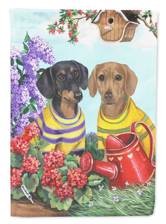 Buy this Dachshund Blooms Flag Canvas House Size PPP3080CHF