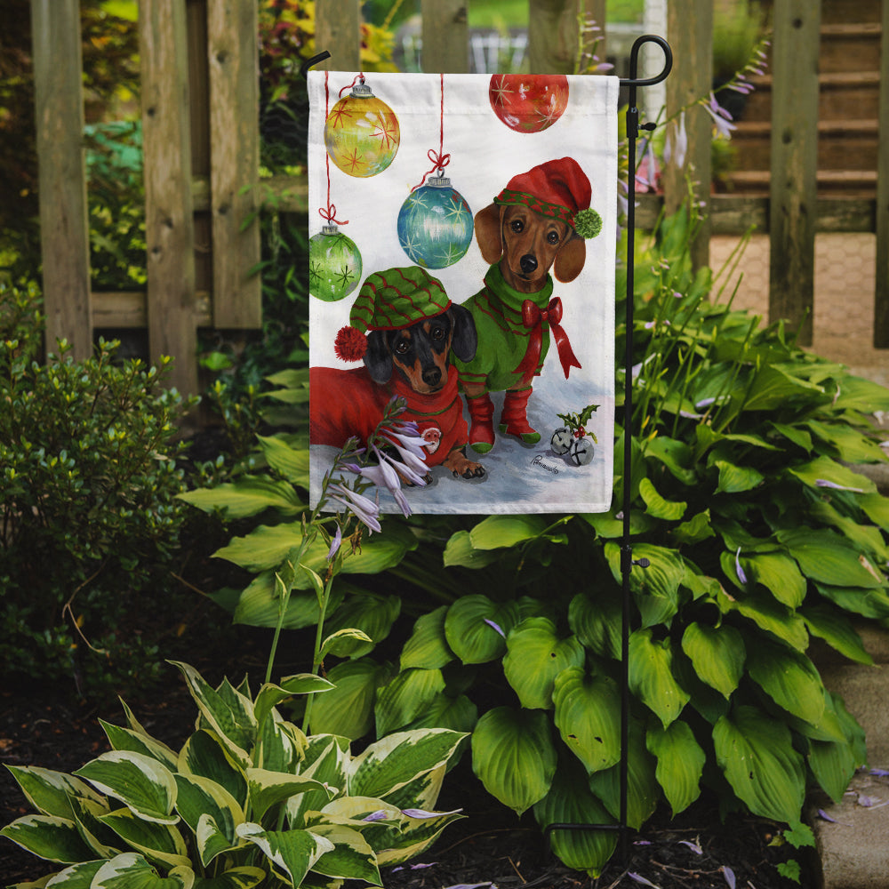 Dachshund Christmas Jingle Flag Garden Size PPP3085GF