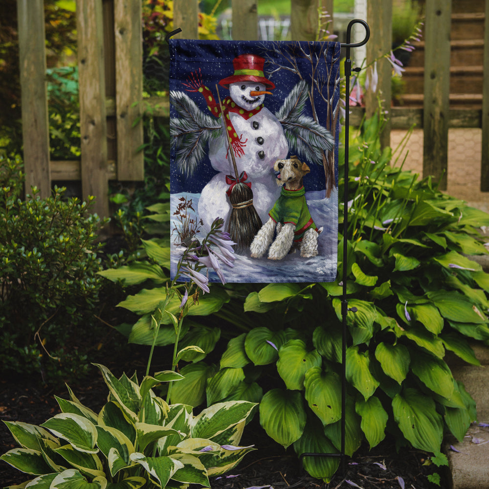 Fox Terrier Christmas Winter Fun Flag Garden Size PPP3095GF