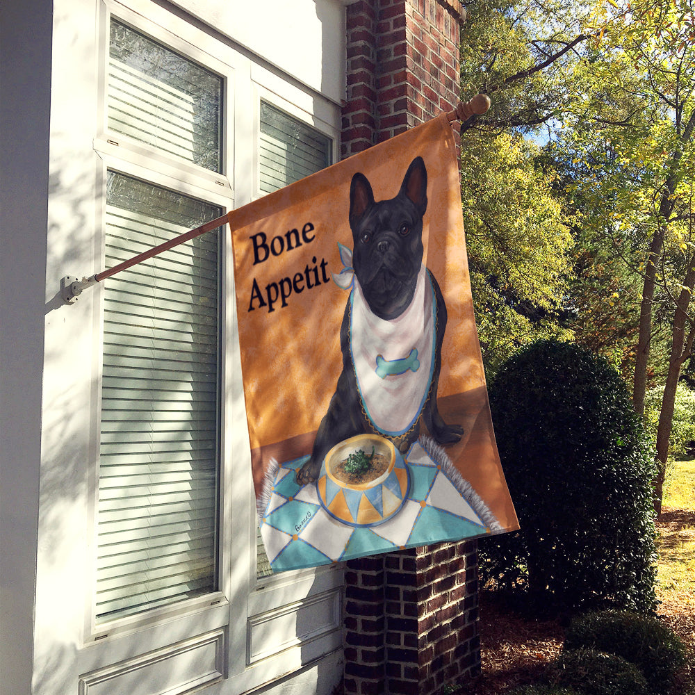 French Bulldog Bone Appetit Flag Canvas House Size PPP3096CHF
