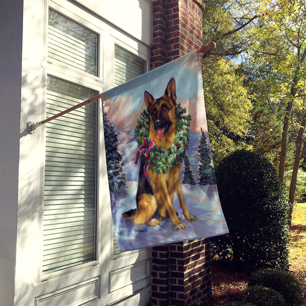 German Shepherd Christmas Honor Flag Canvas House Size PPP3098CHF