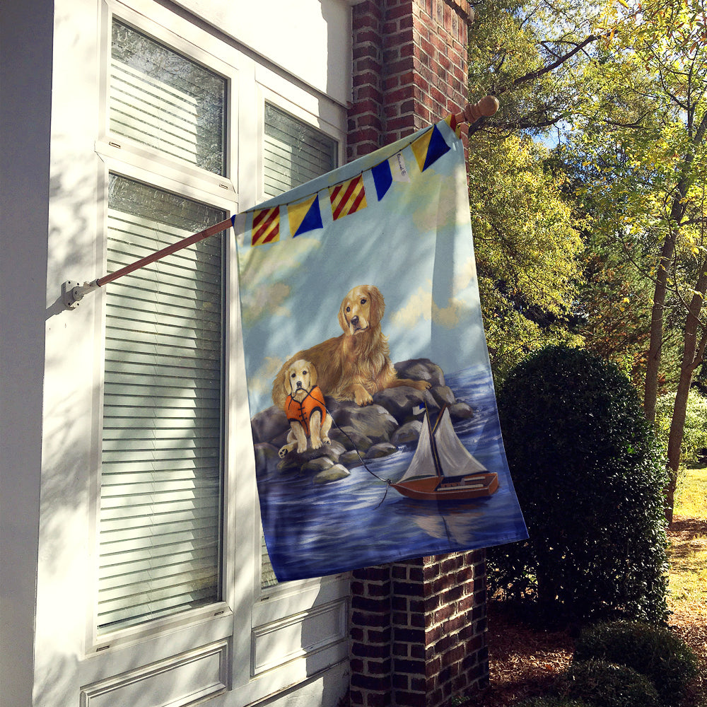 Golden Retriever Retreat Flag Canvas House Size PPP3100CHF