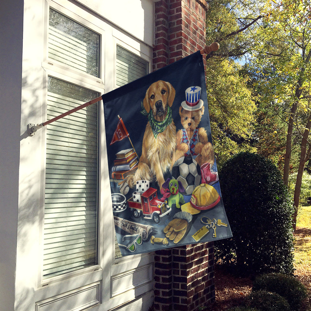 Golden Retriever Toys Flag Canvas House Size PPP3103CHF