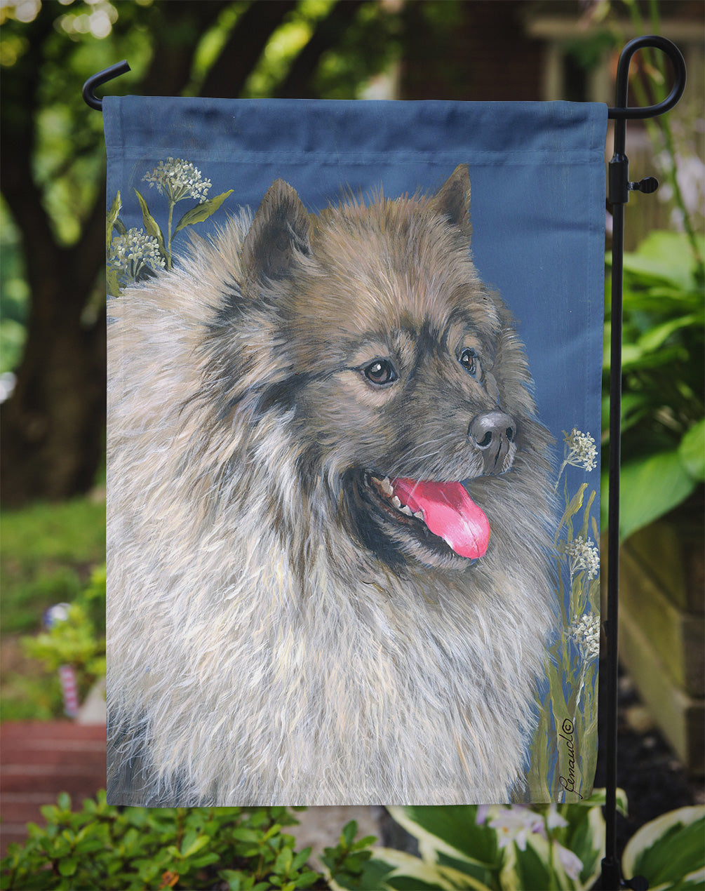 Keeshond Flag Garden Size PPP3110GF