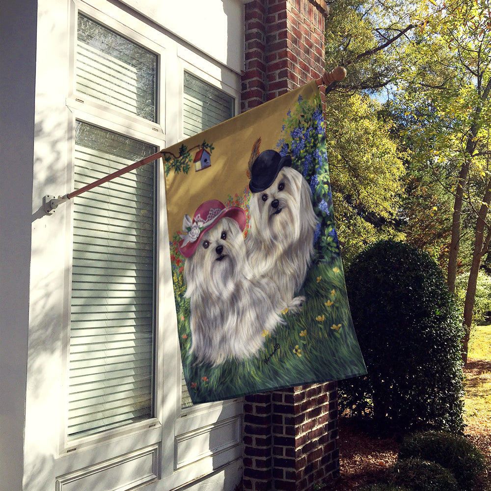 Maltese Mr & Mrs Flag Canvas House Size PPP3112CHF