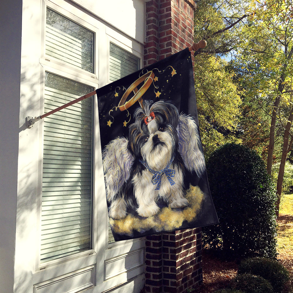 Shih Tzu Christmas Angel Flag Canvas House Size PPP3127CHF
