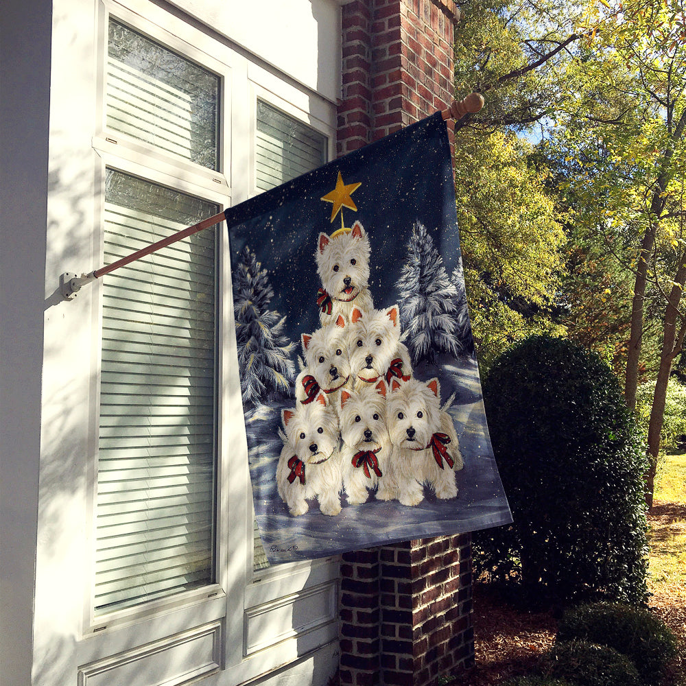Westie Christmas Family Tree Flag Canvas House Size PPP3130CHF