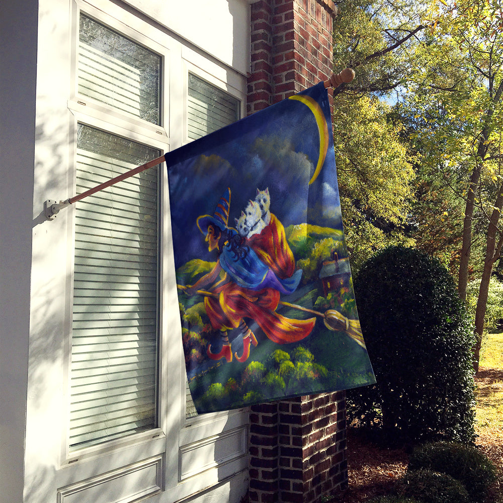 Westie Halloween Witch Flag Canvas House Size PPP3139CHF