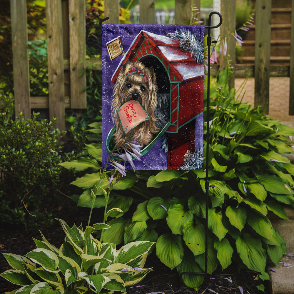 Yorkie Christmas Letter to Santa Flag Garden Size PPP3140GF