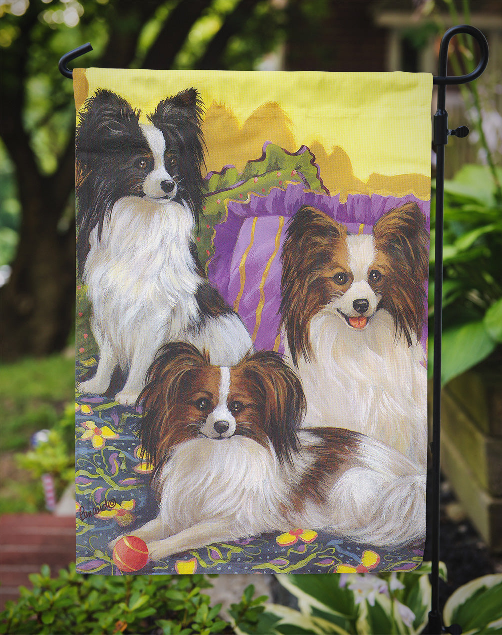 Papillon Party Pals Flag Garden Size PPP3144GF
