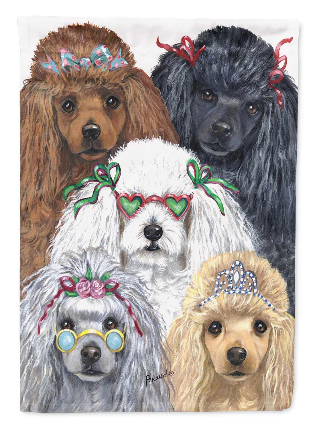 Buy this Poodle Oodles Flag Canvas House Size PPP3149CHF