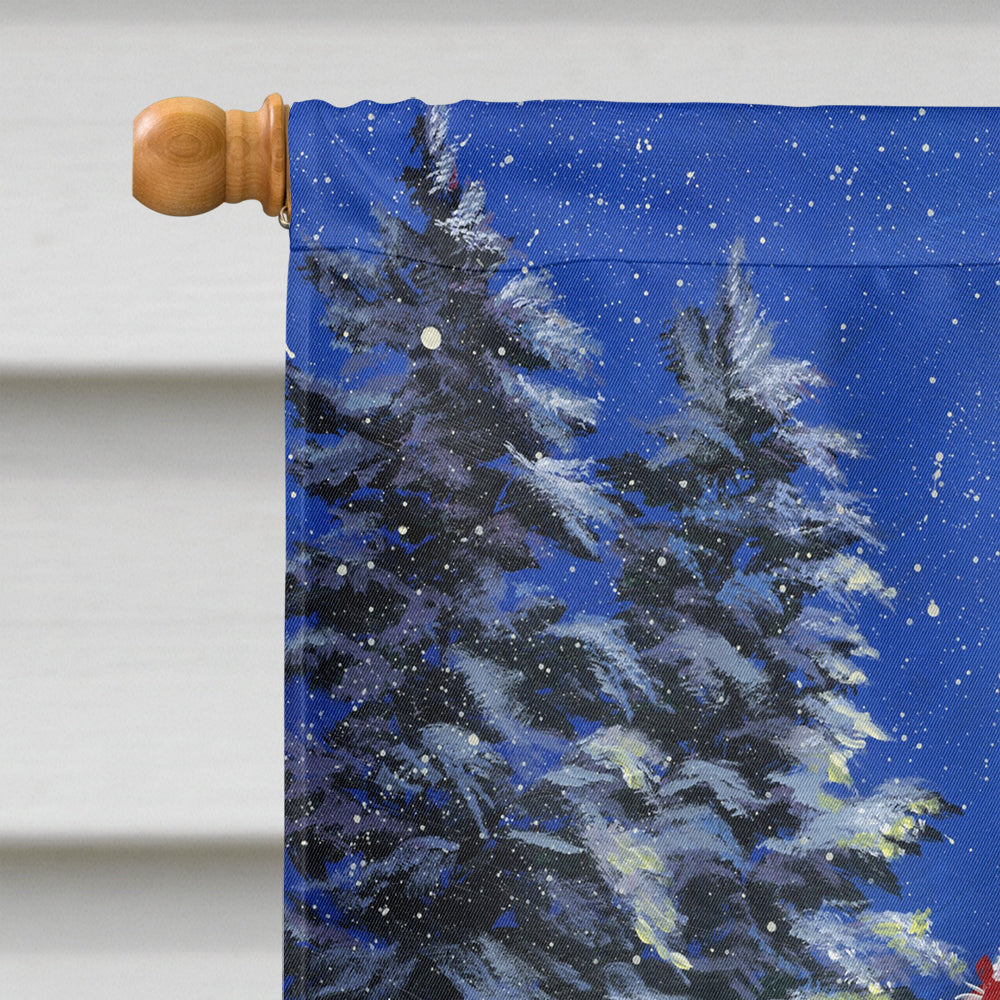 Poodle Christmas Santa Flag Canvas House Size PPP3150CHF