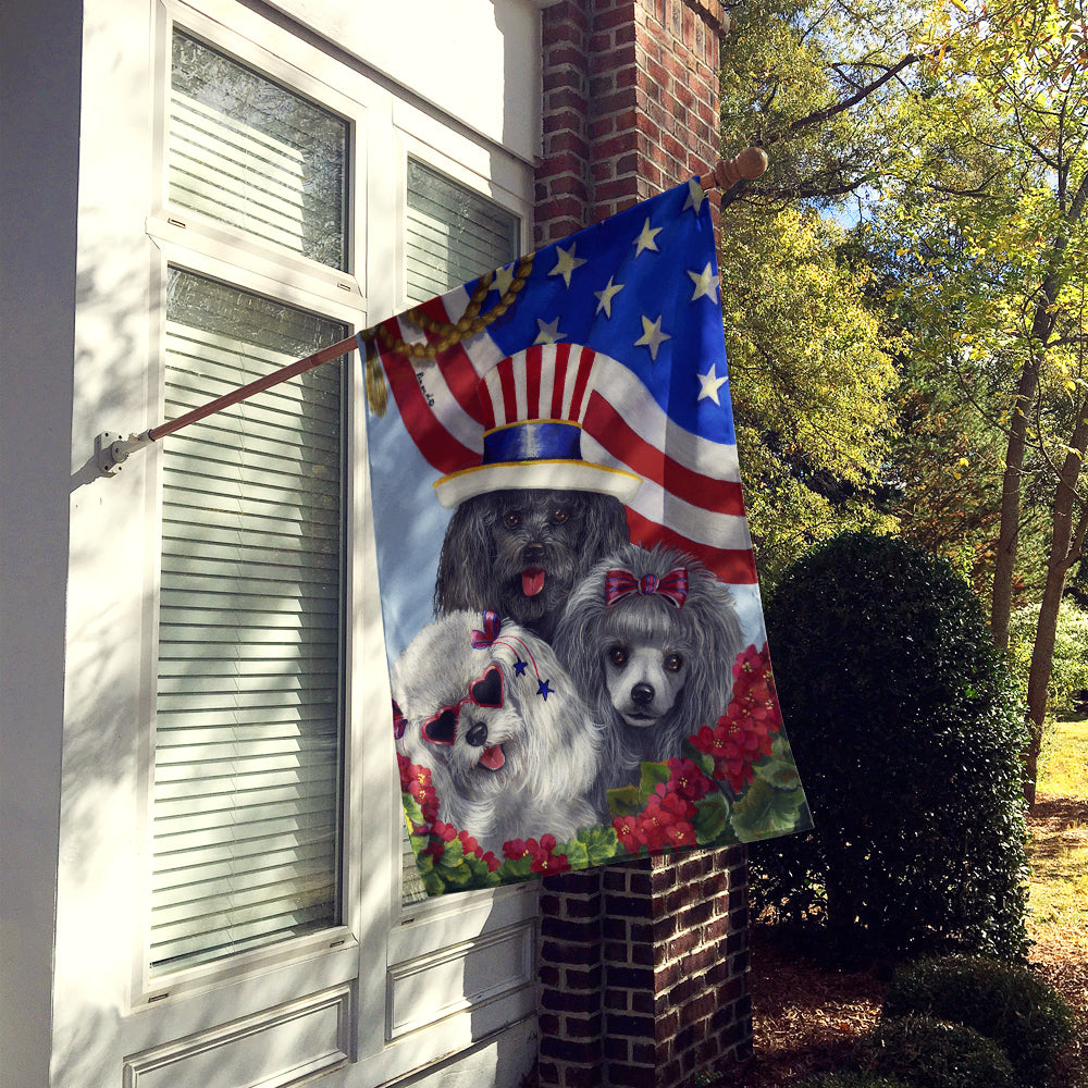 Poodle USA Flag Canvas House Size PPP3152CHF