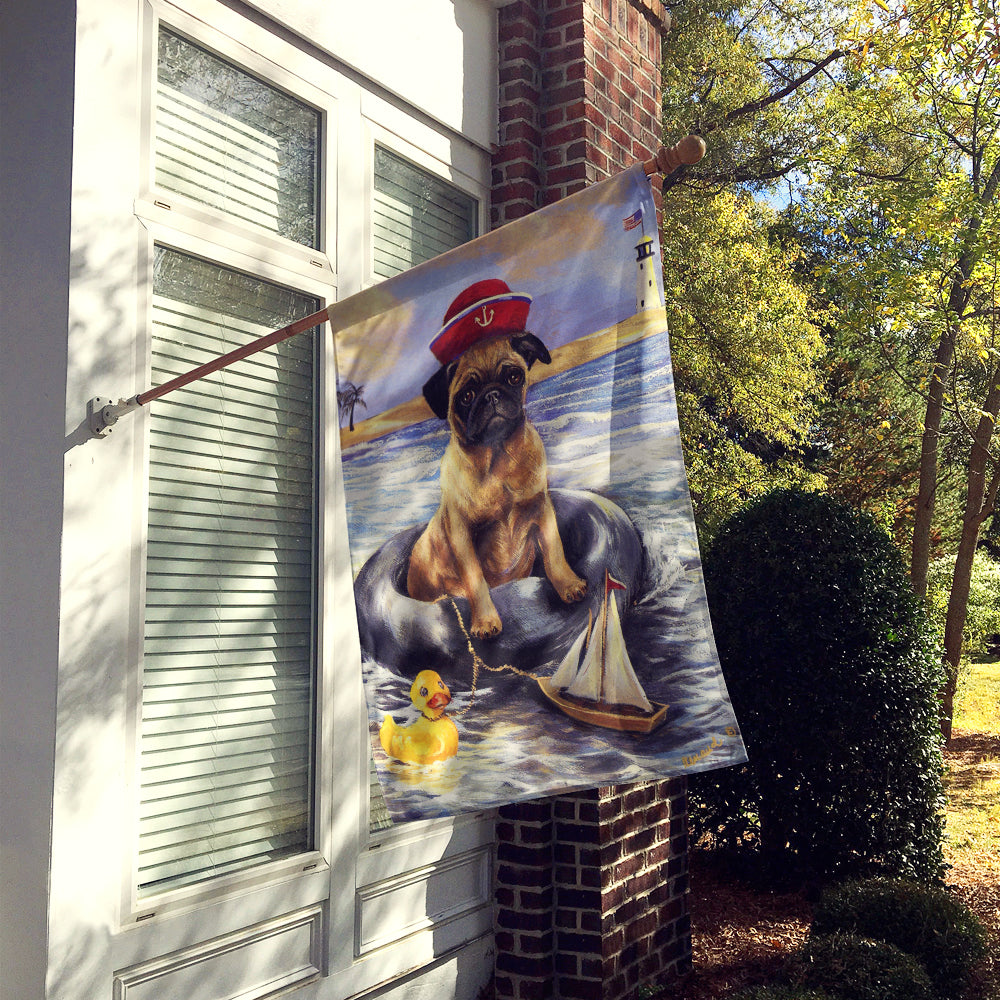 Pug Ahoy Sailor Flag Canvas House Size PPP3153CHF