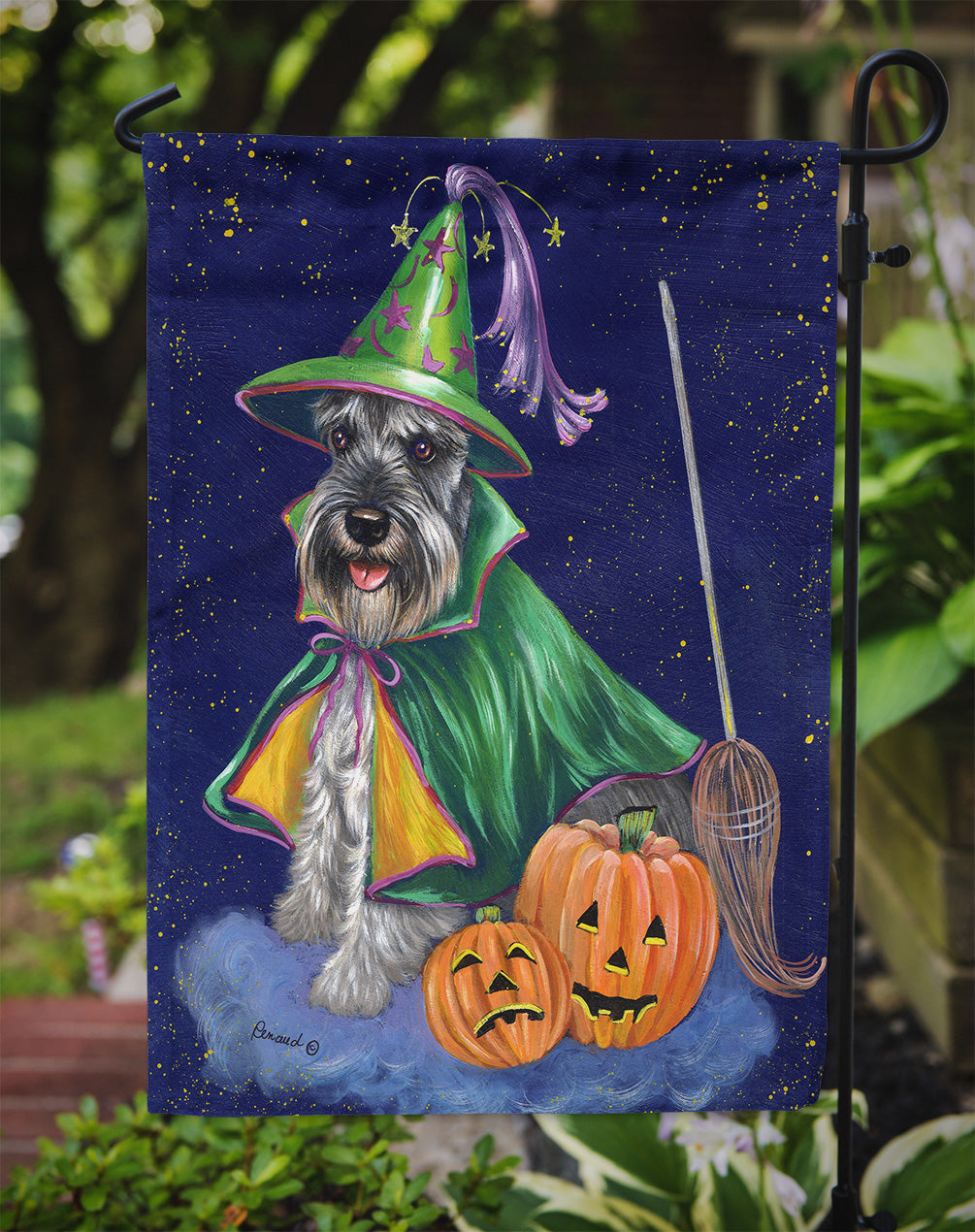 Schnauzer Halloween Good Witch Flag Garden Size PPP3159GF