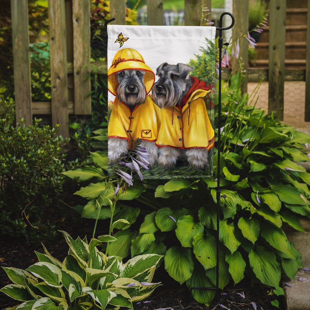 Schnauzer Rain Gear Flag Garden Size PPP3164GF