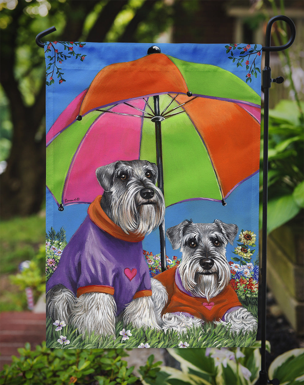 Schnauzer Soulmates Flag Garden Size PPP3166GF