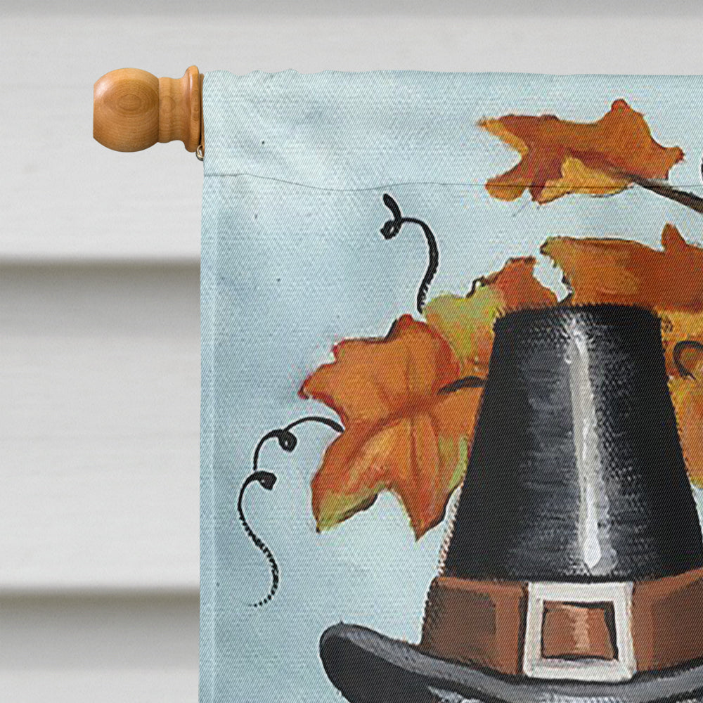 Schnauzer Thanksgiving Pilgrims Flag Canvas House Size PPP3167CHF