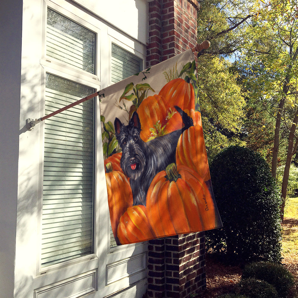 Scottish Terrier Scottie Pumpkins Flag Canvas House Size PPP3168CHF