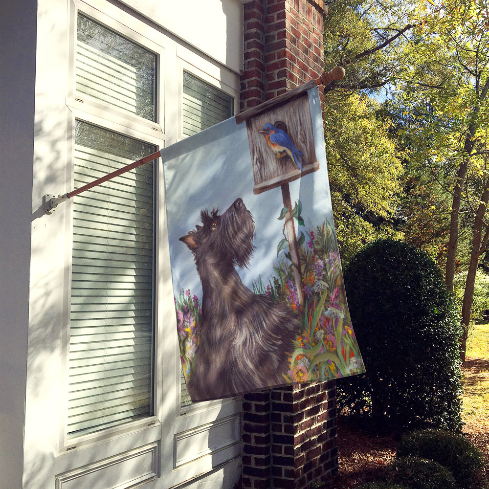 Scottie Curious Flag Canvas House Size PPP3173CHF